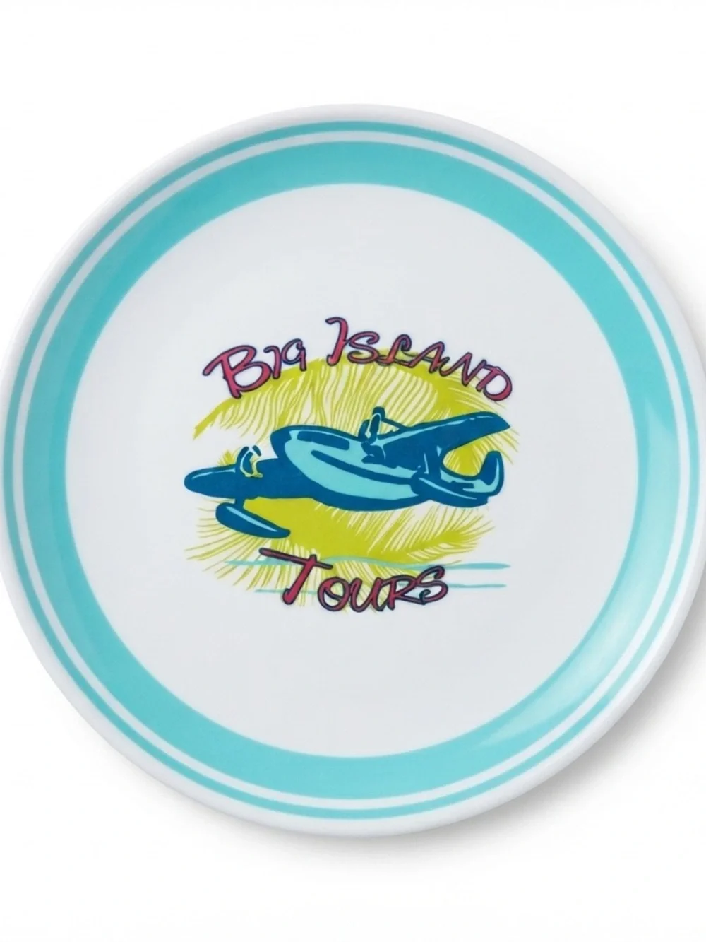 Vintage Lot of 8 Melamine Plates Hawaii Aloha Tiki Beach Hang 10